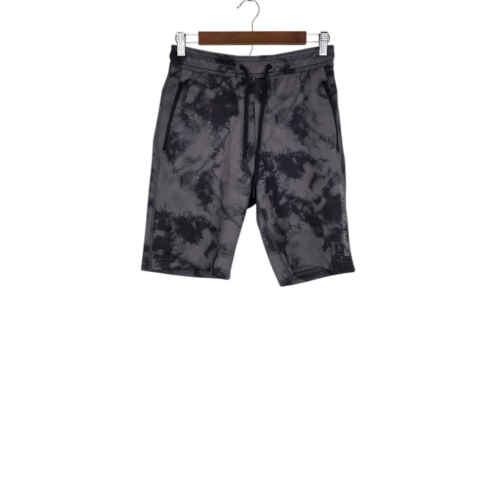 American Eagle Shorts Mens XS Gray Tie Dye Active Gym Fleece Running Shorts